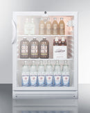 Summit 24" Wide Built-In Beverage Center with White Cabinet ADA Compliant