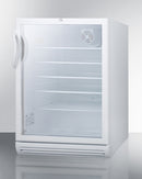 Summit 24" Wide Built-In Beverage Center with White Cabinet ADA Compliant