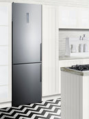 Summit 24" Wide Built-In Bottom Freezer Refrigerator
