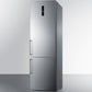 Summit 24" Wide Built-In Bottom Freezer Refrigerator With Icemaker