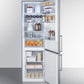Summit 24" Wide Built-In Bottom Freezer Refrigerator With Icemaker