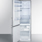Summit 24" Wide Built-In Bottom Freezer Refrigerator With Icemaker