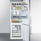 Summit 24" Wide Built-In Bottom Freezer Refrigerator With Icemaker Full