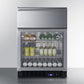 Summit 24" Wide Built-In Commercial Beverage Refrigerator With Top Drawer in Stainless Steel