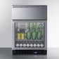 Summit 24" Wide Built-In Commercial Beverage Refrigerator With Top Drawer in Stainless Steel