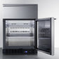 Summit 24" Wide Built-In Commercial Beverage Refrigerator With Top Drawer in Stainless Steel
