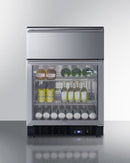 Summit 24" Wide Built-In Commercial Beverage Refrigerator With Top Drawer