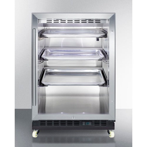 Summit 24" Wide Built-In Mini Reach-In Beverage Center with Dolly