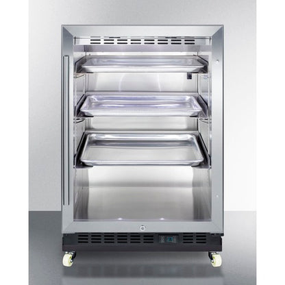 Summit 24" Wide Built-In Mini Reach-In Beverage Center with Dolly