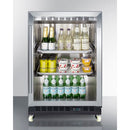 Summit 24" Wide Built-In Mini Reach-In Beverage Center with Dolly