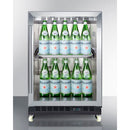 Summit 24" Wide Built-In Mini Reach-In Beverage Center with Dolly