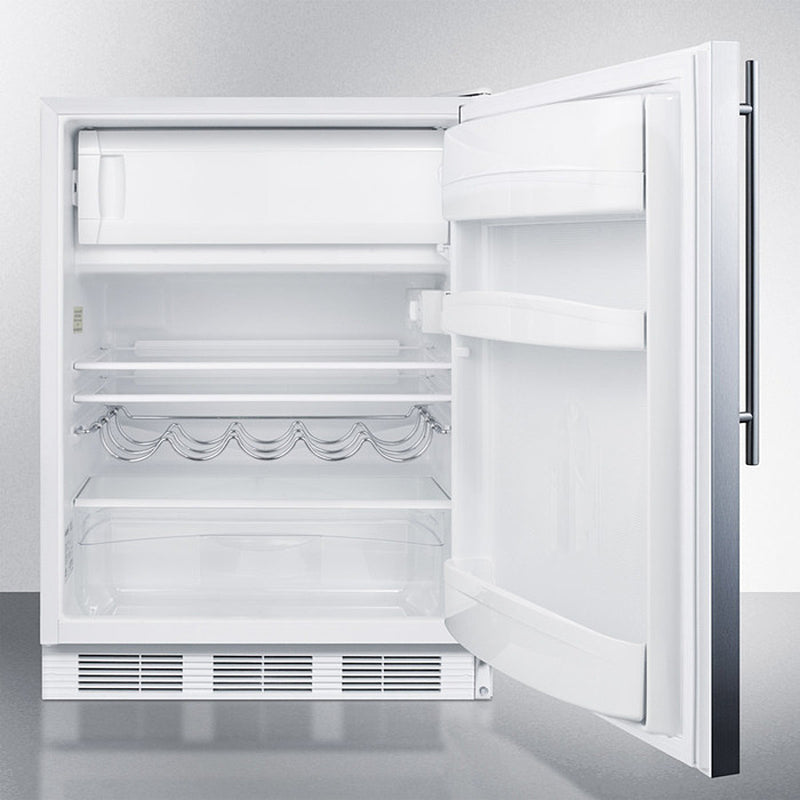 Summit 24" Wide Built-In Refrigerator-Freezer Open