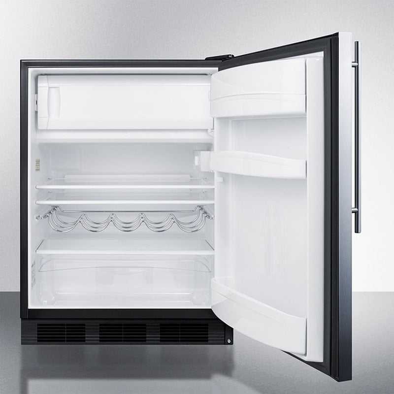Summit 24" Wide Built-In Refrigerator-Freezer Open