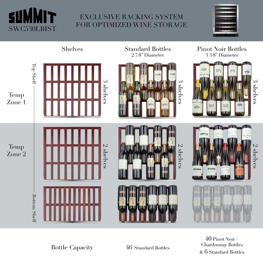 Summit 24" Wide Built-In Wine Cellar 
