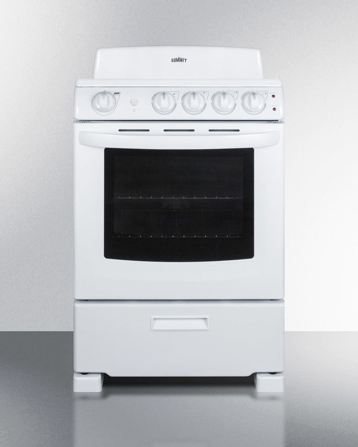 Summit 24" Wide Electric Coil Range with 2.9 Cu.Ft. Oven