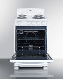 Summit 24" Wide Electric Coil Range with 2.9 Cu.Ft. Oven