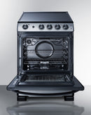 Summit 24" Wide Electric Smooth-Top Range in Stainless Steel