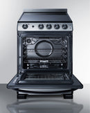 Summit 24" Wide Electric Smooth-Top Range in Stainless Steel