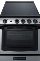 Summit 24" Wide Electric Smooth-Top Range in Stainless Steel