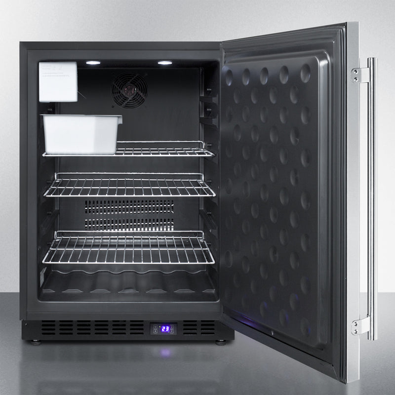Summit 24" Wide Frost-Free Built-In All-Freezer With Icemaker