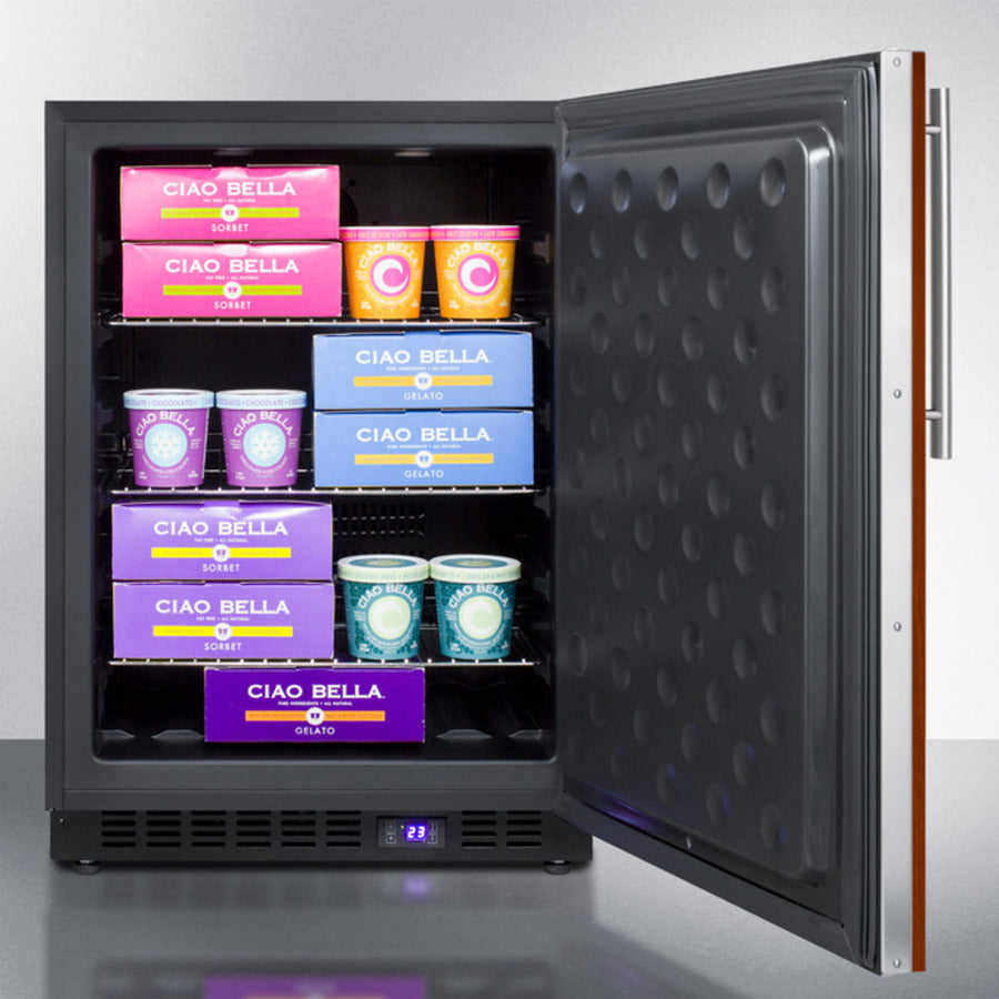 Summit 24" Wide Frost-Free Built-In All-Freezer with Integrated Door Frame