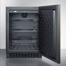 Summit 24" Wide Frost-Free Built-In All-Refrigerator With Horizontal Handle
