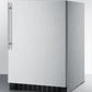 Summit 24" Wide Frost-Free Built-In All-Refrigerator With Thin Handle