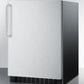 Summit 24" Wide Frost-Free Built-In All-Refrigerator With Towel Bar Handle