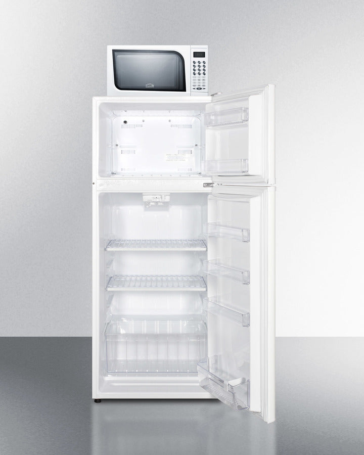Summit 24" Wide Frost-Free Refrigerator-Freezer-Microwave Combination Unit With Large Capacity
