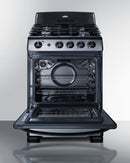Summit 24" Wide Gas Range in Stainless Steel with Electronic Ignition