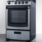 Summit 24" Wide Gas Range in Stainless Steel with Electronic Ignition