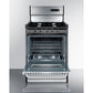 Summit 24" Wide Gas Range, Open Burners