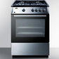 Summit 24" Wide Gas Range with Black Cabinet