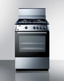 Summit 24" Wide Gas Range with Black Cabinet