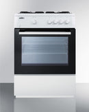 Summit 24" Wide Gas Range with White Cabinet