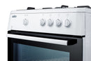 Summit 24" Wide Gas Range with White Cabinet