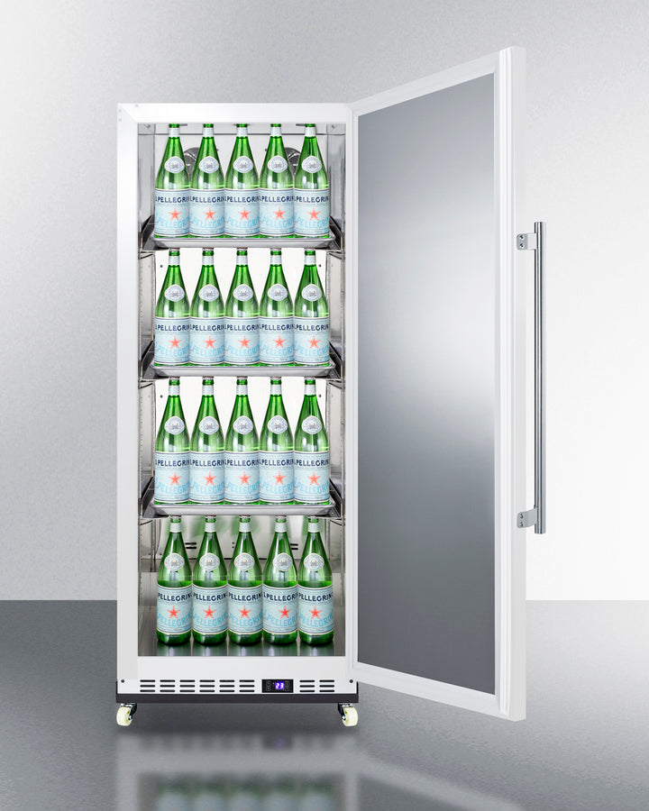 Summit 24" Wide Mini Reach-In All-Refrigerator with Dolly in White