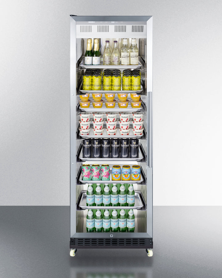 Summit 24" Wide Mini Reach-In Beverage Center with Dolly