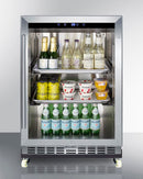 Summit 24" Wide Outdoor Mini Reach-In Beverage Center with Dolly 