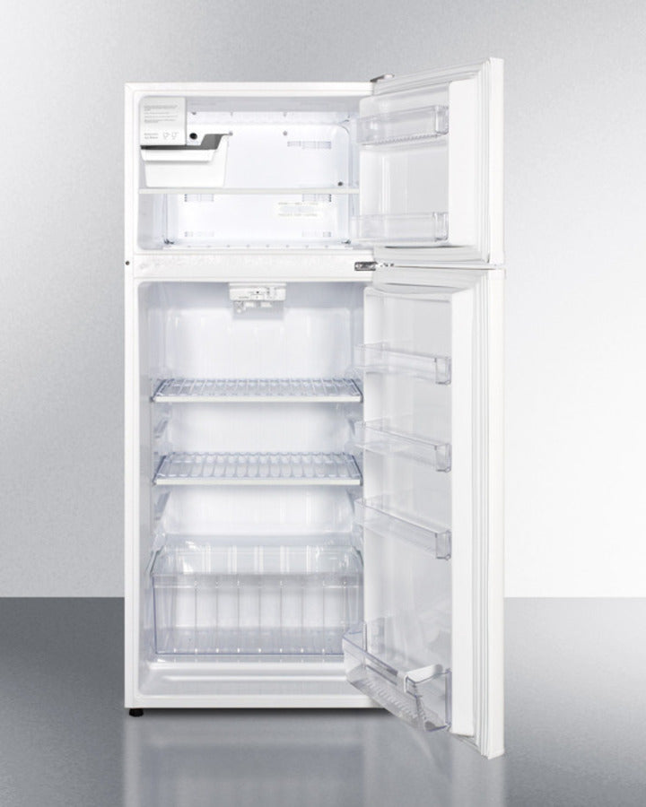 Summit 24" Wide Top Mount Refrigerator-Freezer With Icemaker