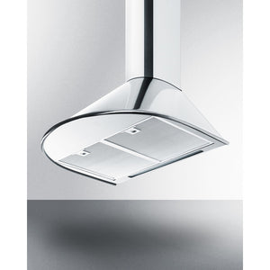 Summit 24" Wide Wall-Mounted Range Hood ADA Compliant in Stainless Steel 