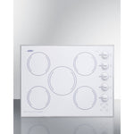 Summit 27" Wide 230V 5-Burner Radiant Cooktop