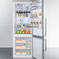 Summit 28" Wide Bottom Freezer Refrigerator in Stainless Steel with Digital Controls