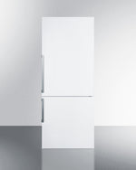 Summit 28" Wide Bottom Freezer Refrigerator in White with Digital Controls