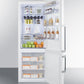 Summit 28" Wide Bottom Freezer Refrigerator in White with Digital Controls