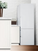 Summit 28" Wide Bottom Freezer Refrigerator in White with Digital Controls