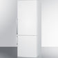 Summit 28" Wide Bottom Freezer Refrigerator in White with Digital Controls