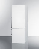 Summit 28" Wide Bottom Freezer Refrigerator in White with Digital Controls