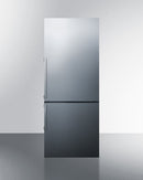 Summit 28" Wide Bottom Freezer Refrigerator With Icemaker