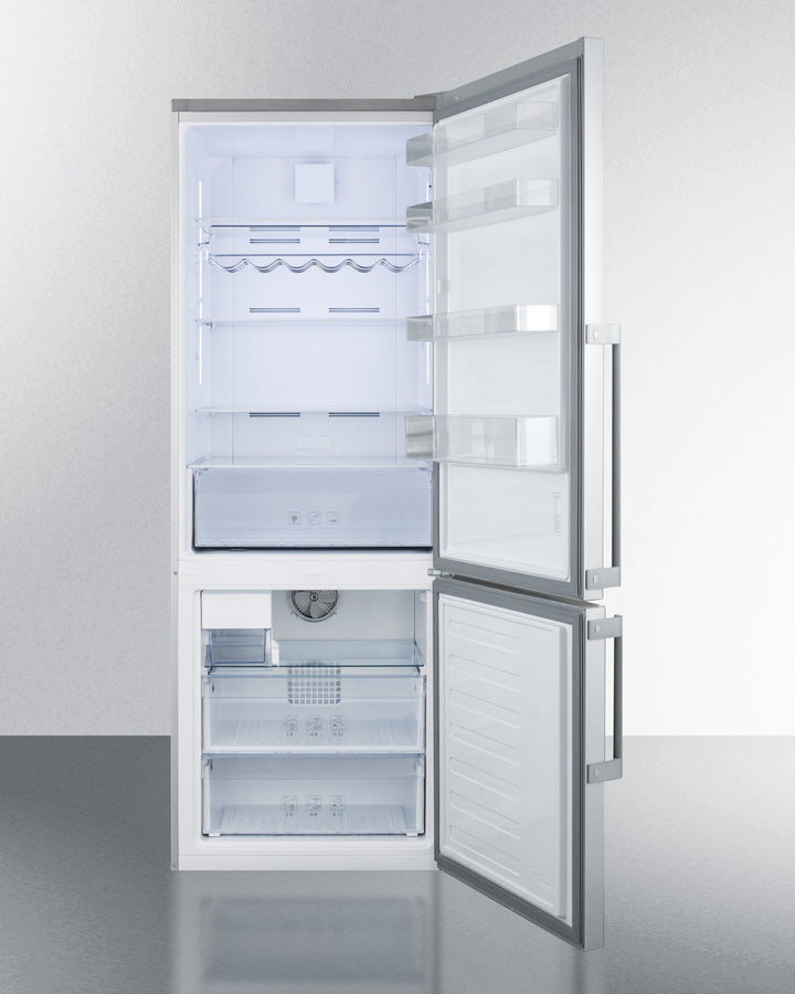 Summit 28" Wide Bottom Freezer Refrigerator With Icemaker